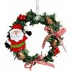 Couronne Décoration De Noël Couronne D'automne Mini Guirlande De Noël Artificielles Fait à Main, Couronne De Fleurs Idéal Déco Noël Pour Votre Porte, Mur Ou Fenêtre, Cheminée Murale