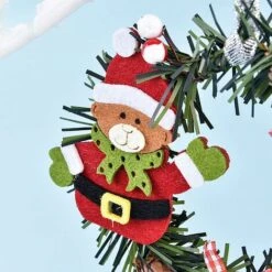 Couronne Décoration De Noël Couronne D'automne Mini Guirlande De Noël Artificielles Fait à Main, Couronne De Fleurs Idéal Déco Noël Pour Votre Porte, Mur Ou Fenêtre, Cheminée Murale -Lemax Decor Magasin 97445211 3