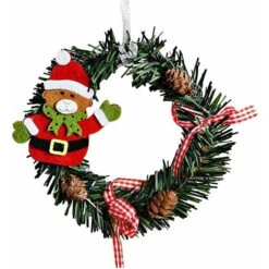 Couronne Décoration De Noël Couronne D'automne Mini Guirlande De Noël Artificielles Fait à Main, Couronne De Fleurs Idéal Déco Noël Pour Votre Porte, Mur Ou Fenêtre, Cheminée Murale -Lemax Decor Magasin 97445211 4
