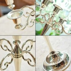 5 Bras Chandelier Or Vintage Chandelier Chandelier Métal Décoratif Chandelier Table De Mariage Chandelier Pour Chandelier Dîner Chandelier Décoration De Noël -Lemax Decor Magasin 97732972 3