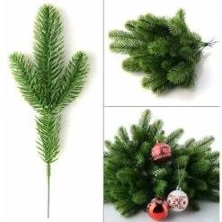 Lot De 50 Branches De Pin Artificielles Pour Couronne De Noël Ou Décoration De Jardin 248cm Lot De 30. -Lemax Decor Magasin 97747593 3