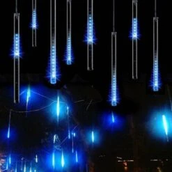 Lumières De Pluie Tombantes Meteor Shower Lights Lumières De Noël 30 Cm 8 Tubes 144 LED