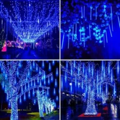 Lumières De Pluie Tombantes Meteor Shower Lights Lumières De Noël 30 Cm 8 Tubes 144 LED 10 Lumières De Pluie Tombantes Meteor Shower Lights Lumières De Noël 30 Cm 8 Tubes 144 LED -Lemax Decor Magasin 97748513 4