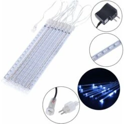 Lumières De Pluie Tombantes Meteor Shower Lights Lumières De Noël 30 Cm 8 Tubes 144 LED 11 Lumières De Pluie Tombantes Meteor Shower Lights Lumières De Noël 30 Cm 8 Tubes 144 LED -Lemax Decor Magasin 97748513 5