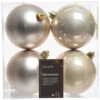 Lot De 4 Boules De Noël (D100 Mm) Alpine Perle -Lemax Decor Magasin 98863150 1